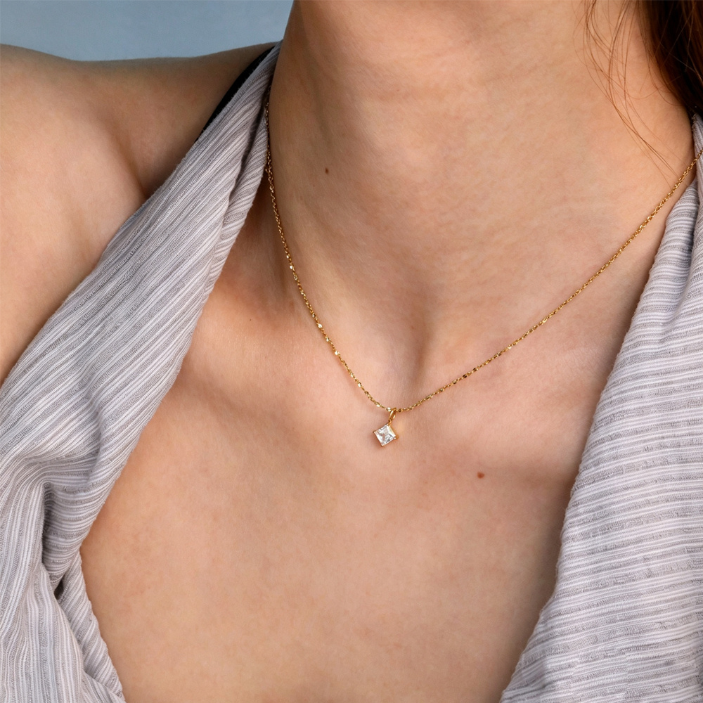 Minimalist 316 Stainless Steel Pendant Clavicle Chain Necklace