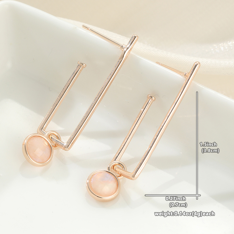 Women's Plated Bohemian Minimalist Dangle Earrings, Wedding Ready