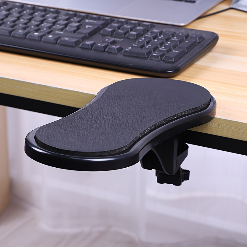 ITECHJOY 180° Adjustable Heavy Duty Desk Extender with Ergonomic Arm & Wrist Support - Durable Plastic Sliding Desktop Attachment with Elbow Pad & Computer Tray