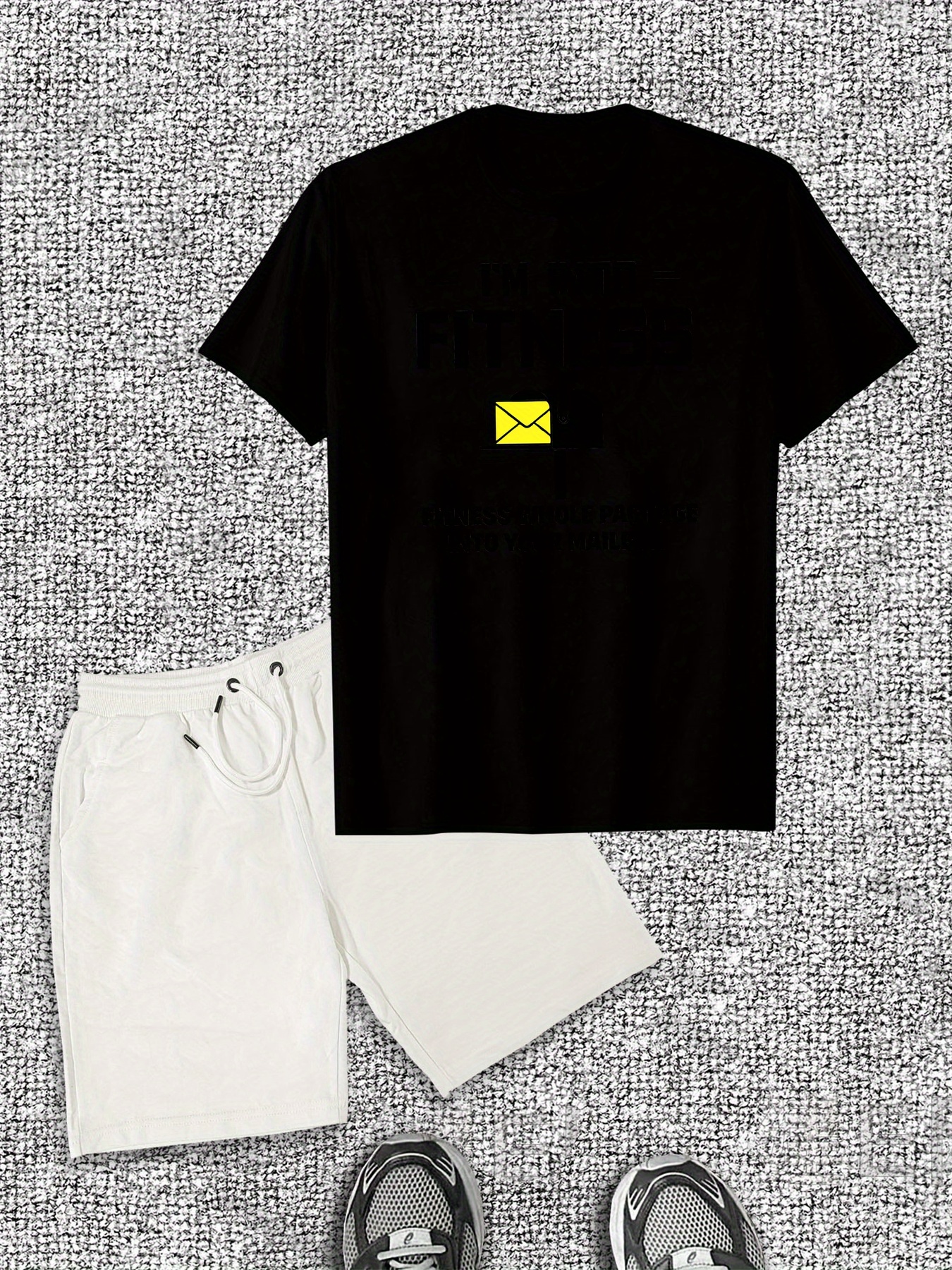Men'S Fit and Crossfit Inspired Cotton T-Shirt and Shorts Set - Casual Crew Neck, Slight Stretch Fabric, Solid Color, Summer Lash Sets for Active Lifestyle, Casual Summer Wear|Shortsuit|Cotton Te