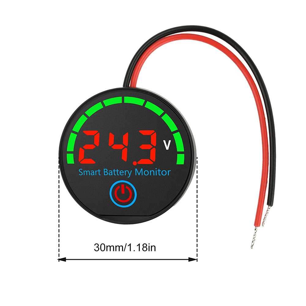 Image of 1set 7-55v Circular Led Indicator Module, Voltage And Battery Level Indicator Module, With Memory Function, Universal Battery Level Display Board Pcb Products