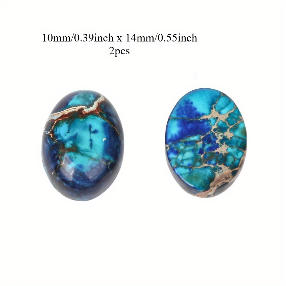 Image of 2pcs 10x14mm Natural Sea Sediment Jasper Beads Oval Jiemian Spacer Beads Used For Jewelry Making Bracelet Earring Additions Gifts For Women