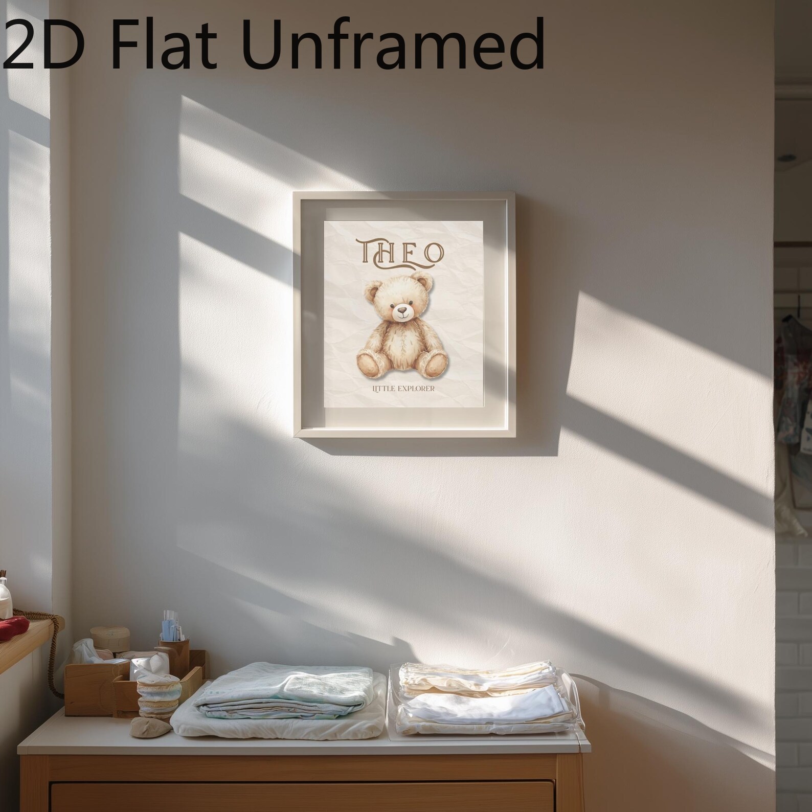 Personalized Baby Boy Nursery Wall Art Poster