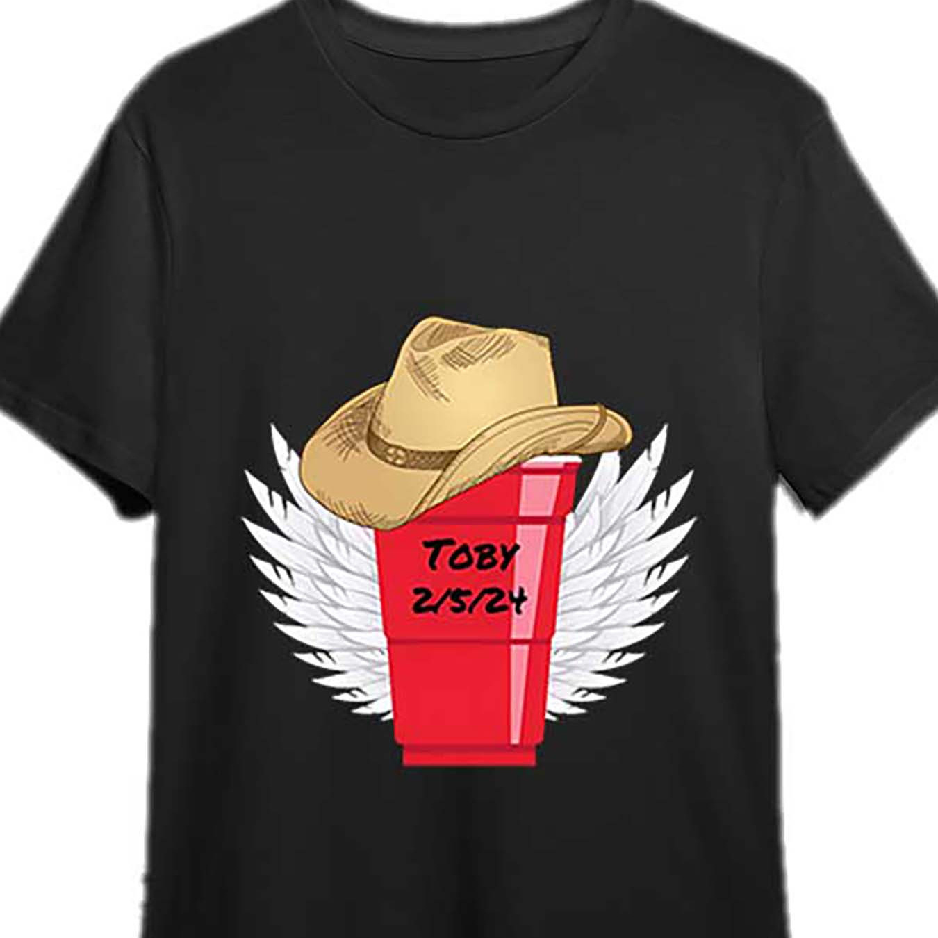 

1pc T- , Red Disposable Cup , Top For , Running, And - Regular Fit