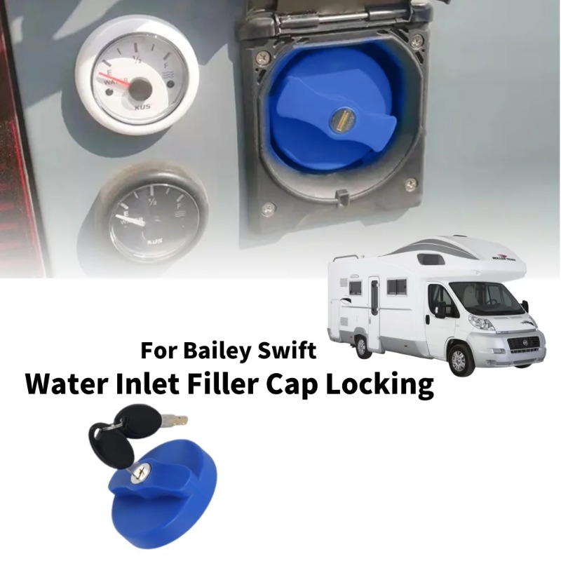 Image of Rv Water Tank Gravity Fill Spout With Lock And 2 Keys, Rv Lock