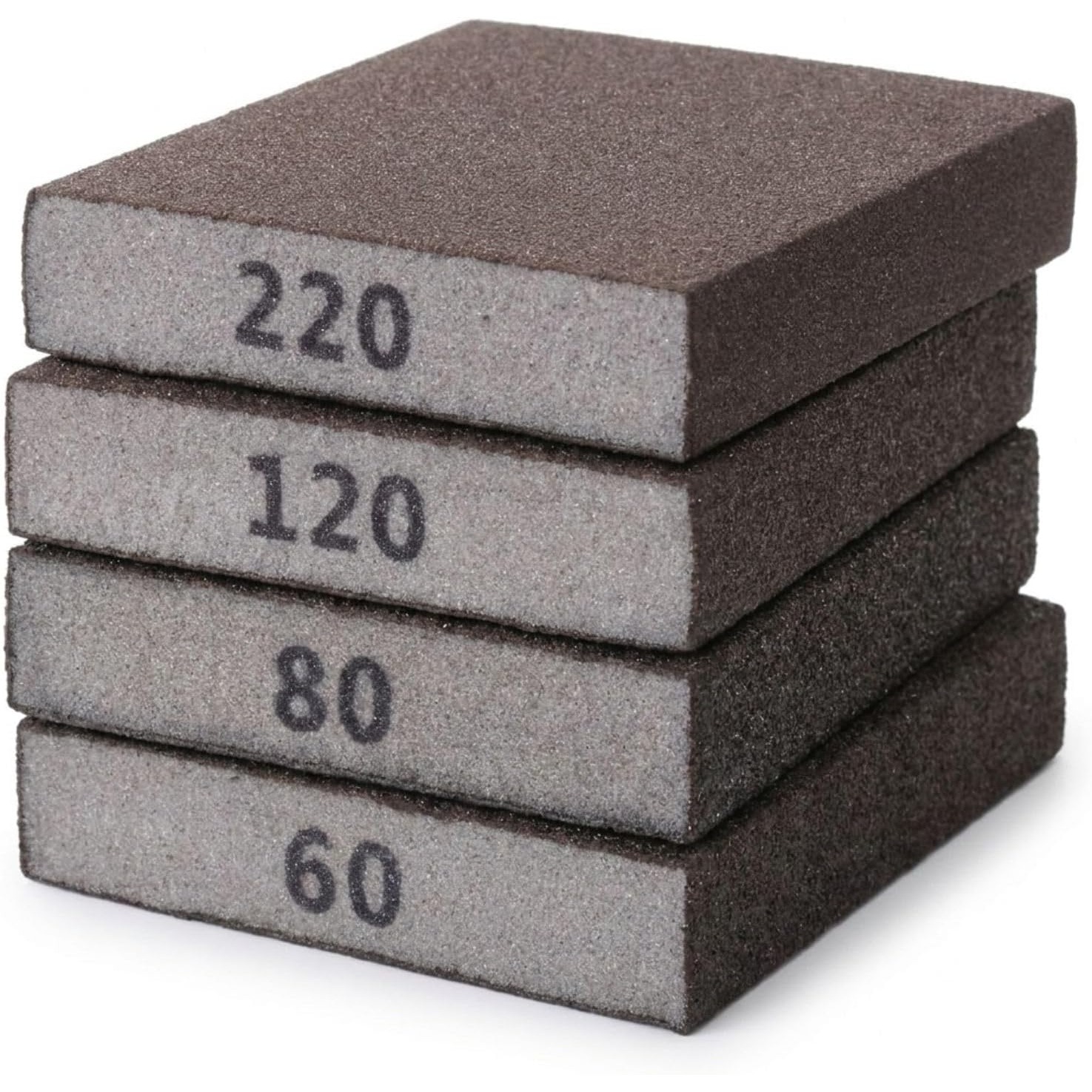 TEMU Sanding Sponge, 4 Pack, 60/80/120/220 Grit Assortment, Washable And Reusable Sanding Block For Wood, Metal, Drywall, Glazing, Sandpaper Blocks