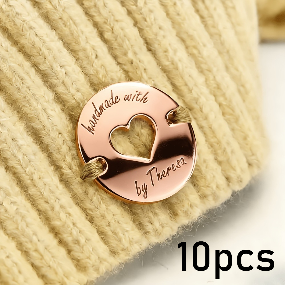 TEMU 10/30/50 pezzi Etichette personalizzate con bottoni in acrilico a specchio incisi, etichette personalizzate in acrilico a specchio, decorazioni
