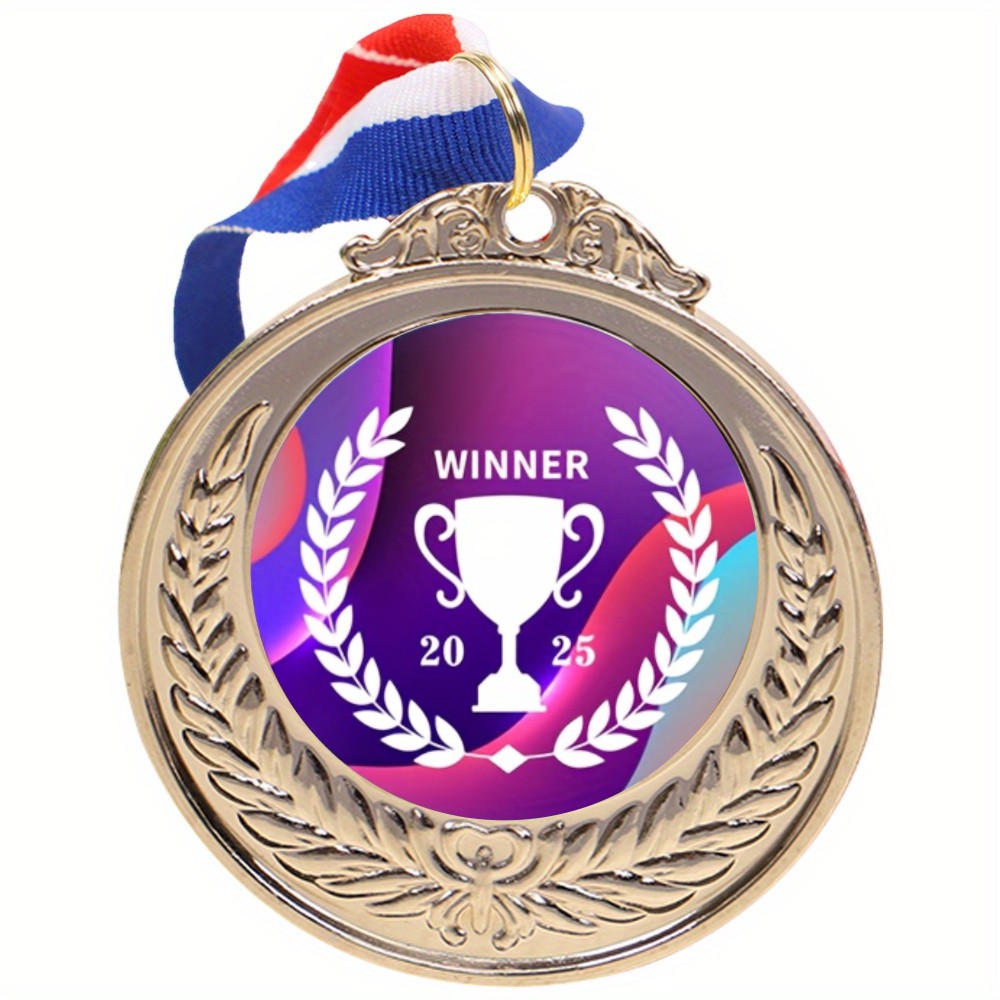 TEMU [customized Product] 10pcs Sports Competition Medals, Custom Award Medals, Personalized Medals - Design Your Own Awards For Family Outdoor