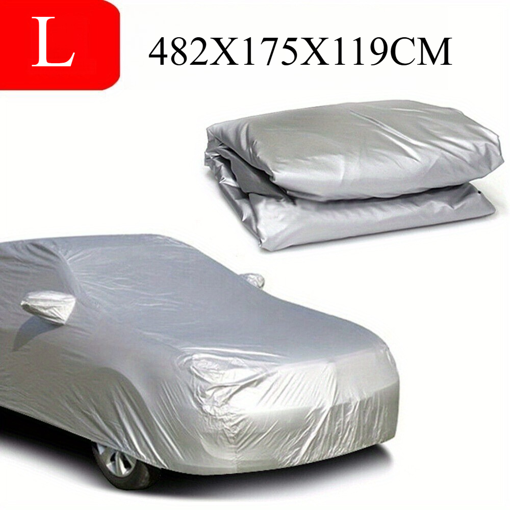 TEMU Housse de voiture améliorée pour une protection tous temps, Housse de véhicule résistante à la poussière, Ajustement universel pour toutes ,