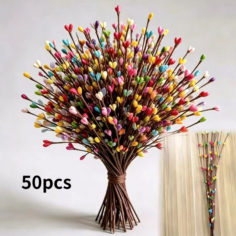 TEMU Lot de 50 pièces de décorations de branches à étoilés de haute qualité, fleurs artificielles pour décorations de bricolage de fêtes, fleurs