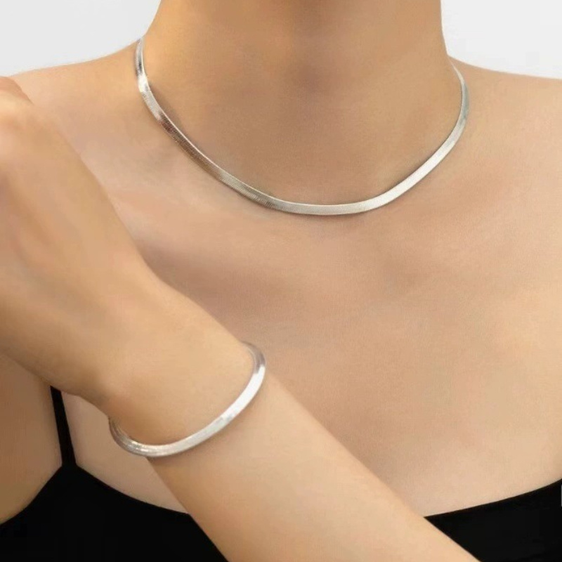 TEMU 2 pezzi Collana e bracciale con lama in acciaio inossidabile 316, adatti per l'uso , utilizzati per , cerimonie, feste, vacanze, appuntamenti,