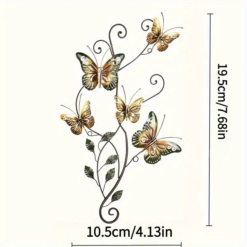 TEMU 2d Flat - [2d Flat] 1pc Elegant Acrylic Wall Decor - And Leaf Design, Golden And White Accents, Classic 2d Indoor/outdoor Decoration, Suitable