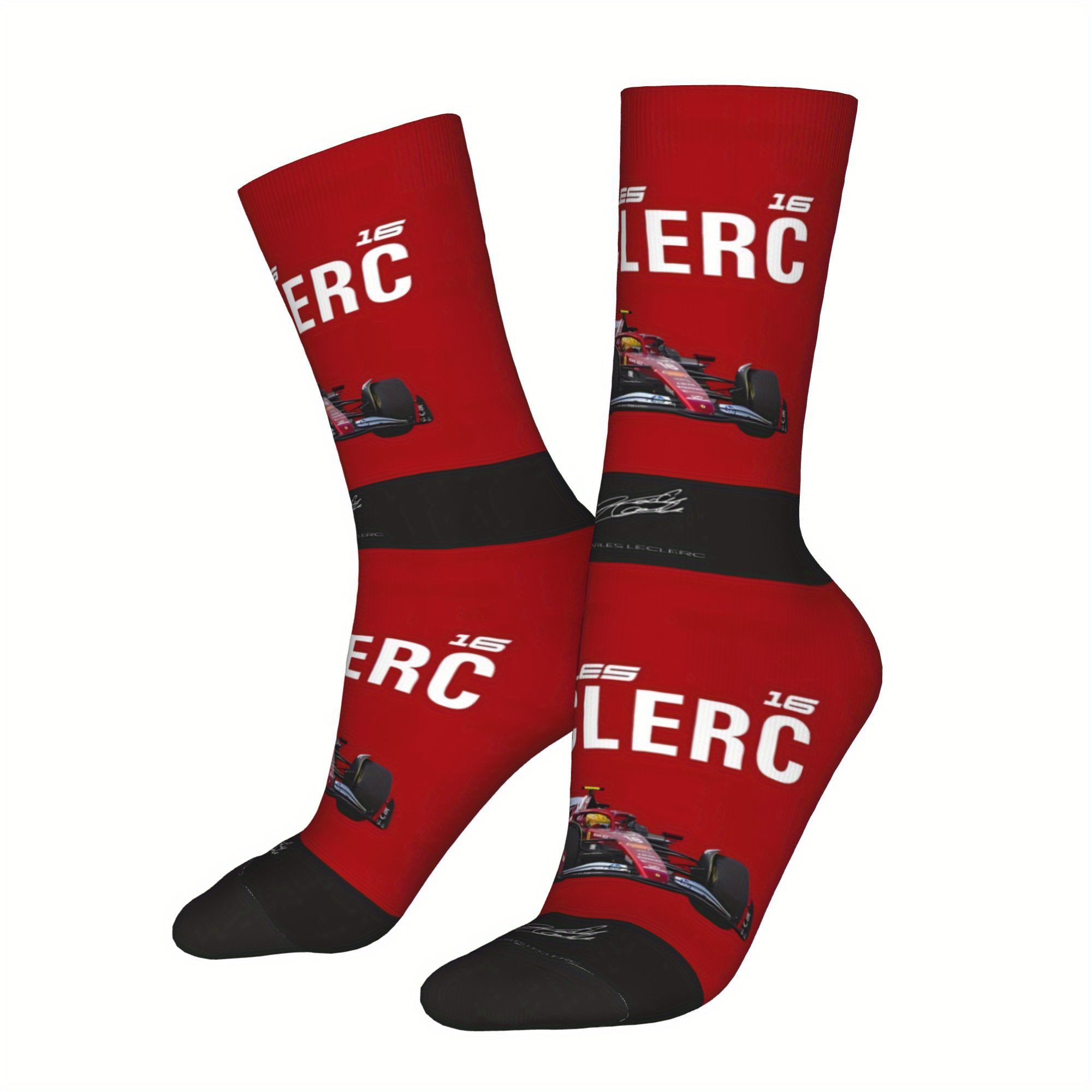 TEMU Formula 2025 Sock Printed For Man Polyester2d Print Design