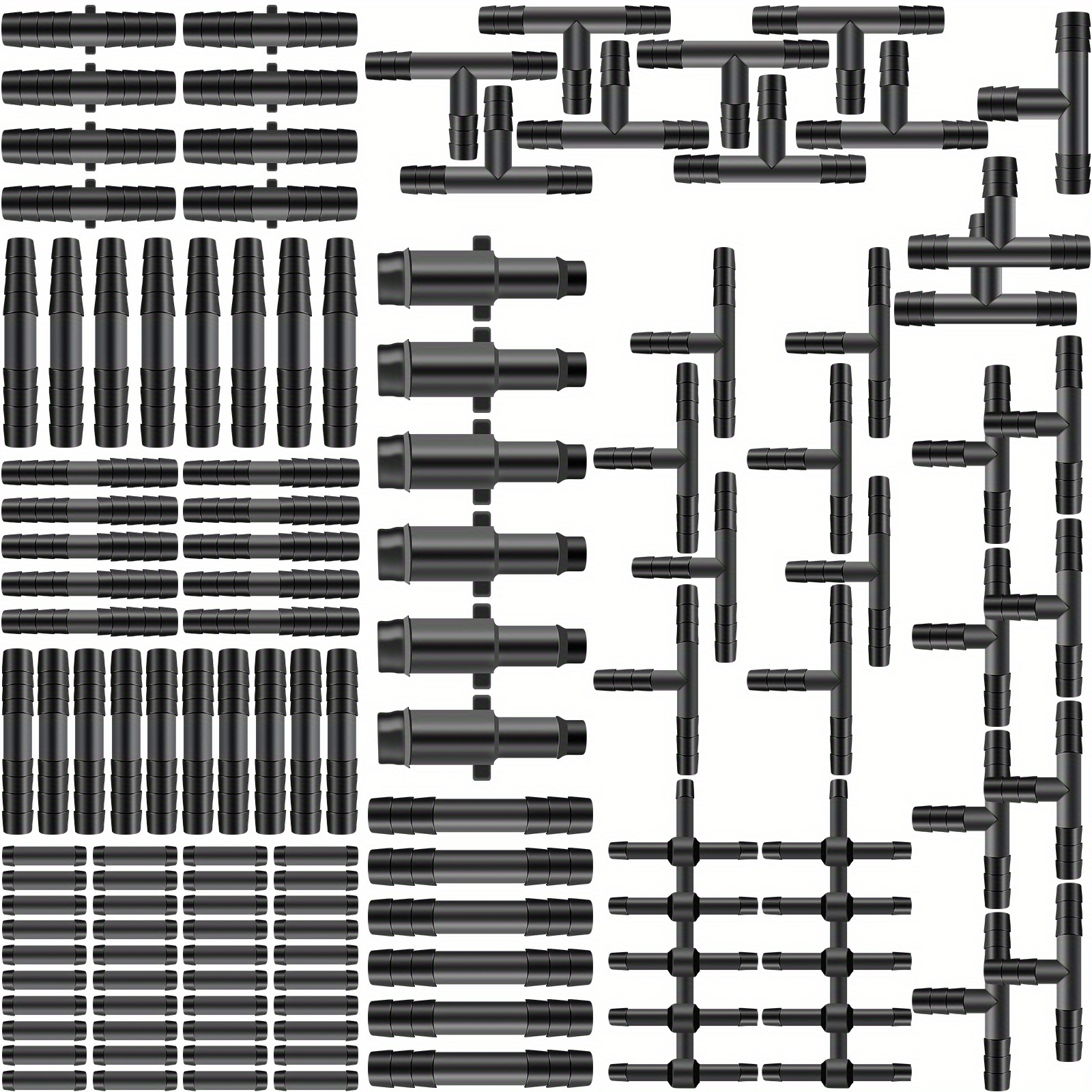 Image of 128pcs Automotive Vacuum Hose Connector Kit, Nylon Heat Resistant Up To 240, Vacuum Line Fittings For Cars And Ships