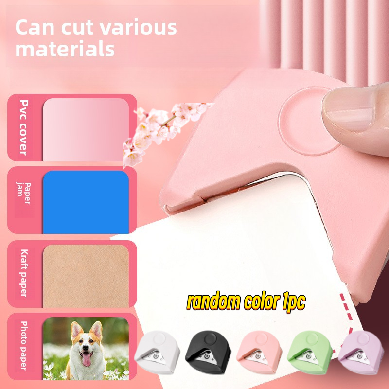 TEMU Aucune pile requise, outil de coupe facile, coupe-angle portable en acier inoxydable, convient pour les photos et les manuels en papier
