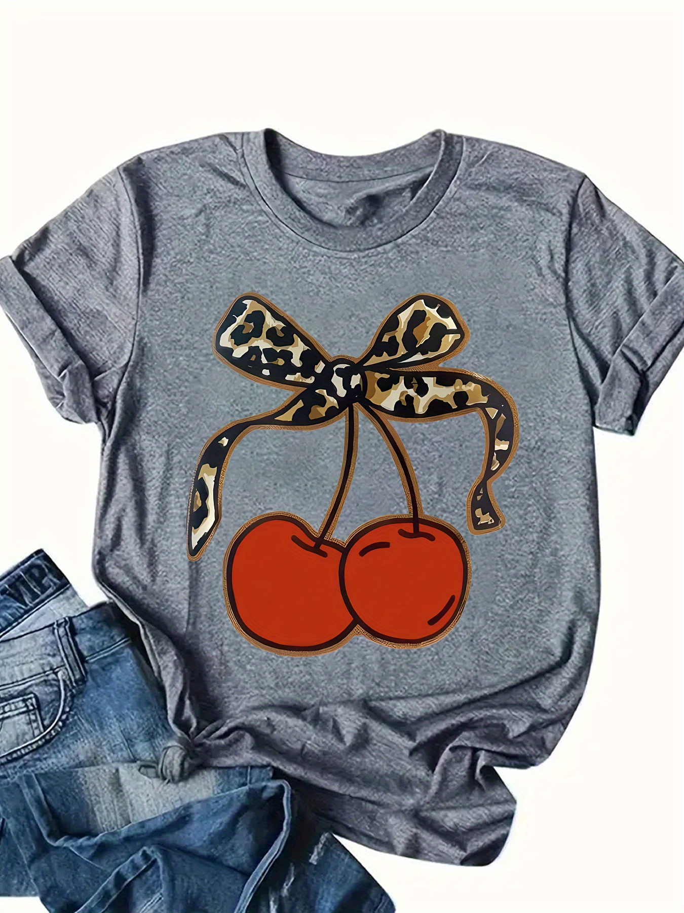 cherry shirt women sold on Temu United States