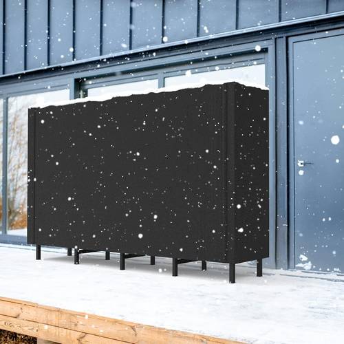 firewood rack outdoor with cover 5 3ft for fireplace wood storage holder indoors adjustable heavy duty fire wood rack stand black waterproof oxford fabric suitable and space saving