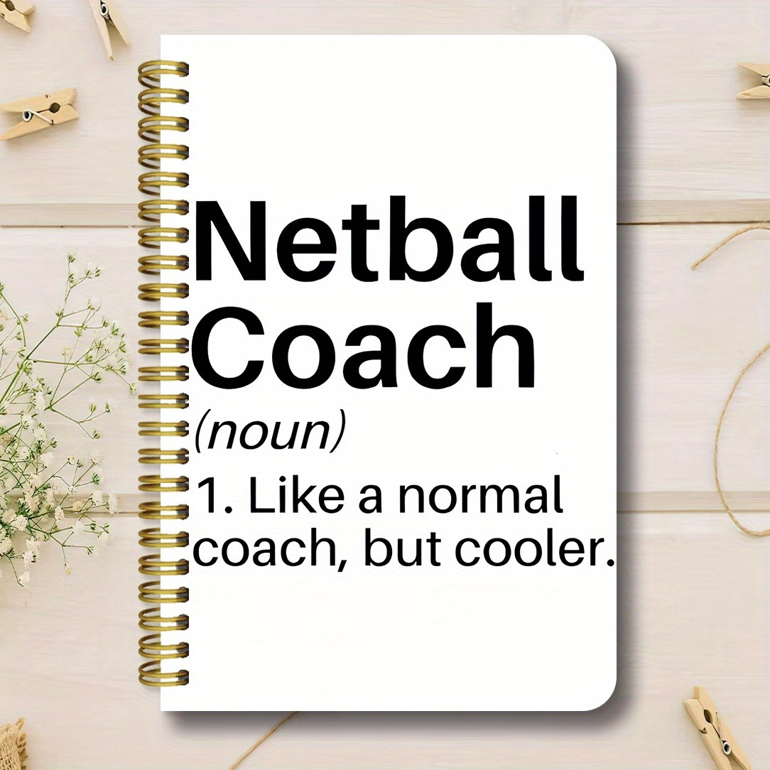 TEMU A Spiral Notebook For Tennis Featuring A Prominent 'netball ' Along With Its Definition, Designed With 50 Minimalist Pages For Tactical Planning