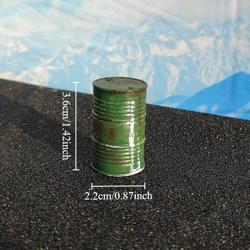 Image of Miniature Realistic Gas Can Model - Weathered & Greasy Effect, Diy Diorama Accessory, Plastic Industrial Decor