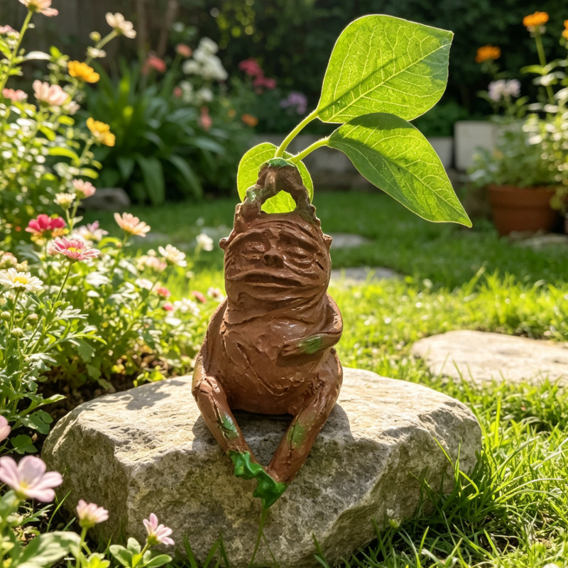 TEMU 1pc Creative Fun Leaf Miniature Garden Statue, Garden Hanging Decorative Pendant, Outdoor Decoration, Suitable For Outdoor , Home Decor, Bonsai