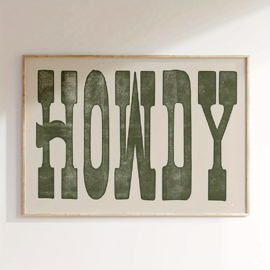 TEMU 1pc, Wall Art, Vintage Poster, Western Texas Art Print, Green Lettering Canvas Painting, Bedroom Decor, Living Room Aesthetic Design, Gift For ,