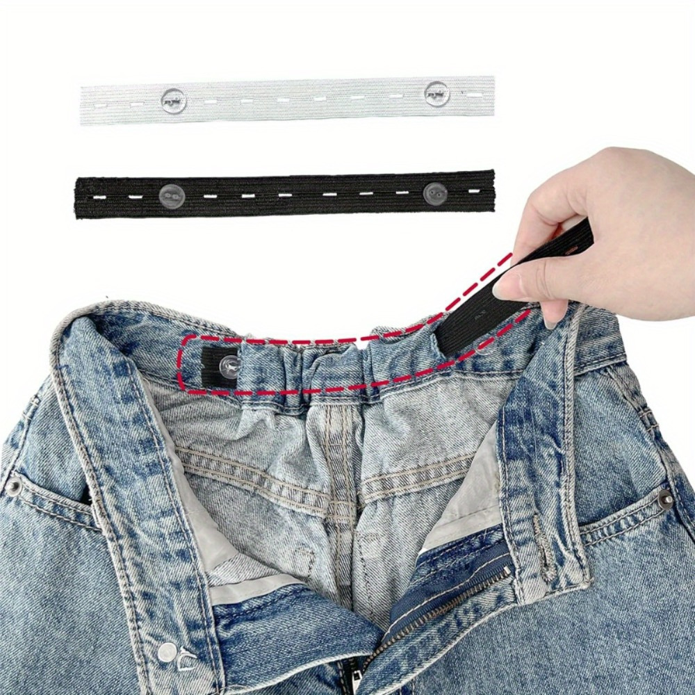 

16pcs Adjustable Waistband Tightener Set For - No-sew Pants Button Adjuster,