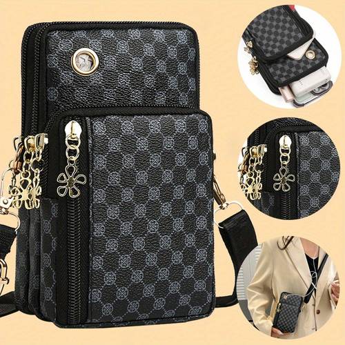 womens chest bag unisex square bag for men and women new mini crossbody phone bag versatile fashion casual wristlet wallet arm bag zipper random