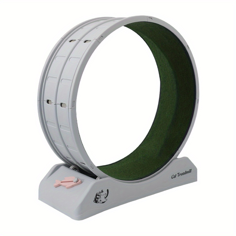 TEMU Treadmill - Indoor Exercise Wheel With Locking Device, Comfortable Abs Material, " Diameter, Easy-, Ideal For Most Cats, Treadmills For Home