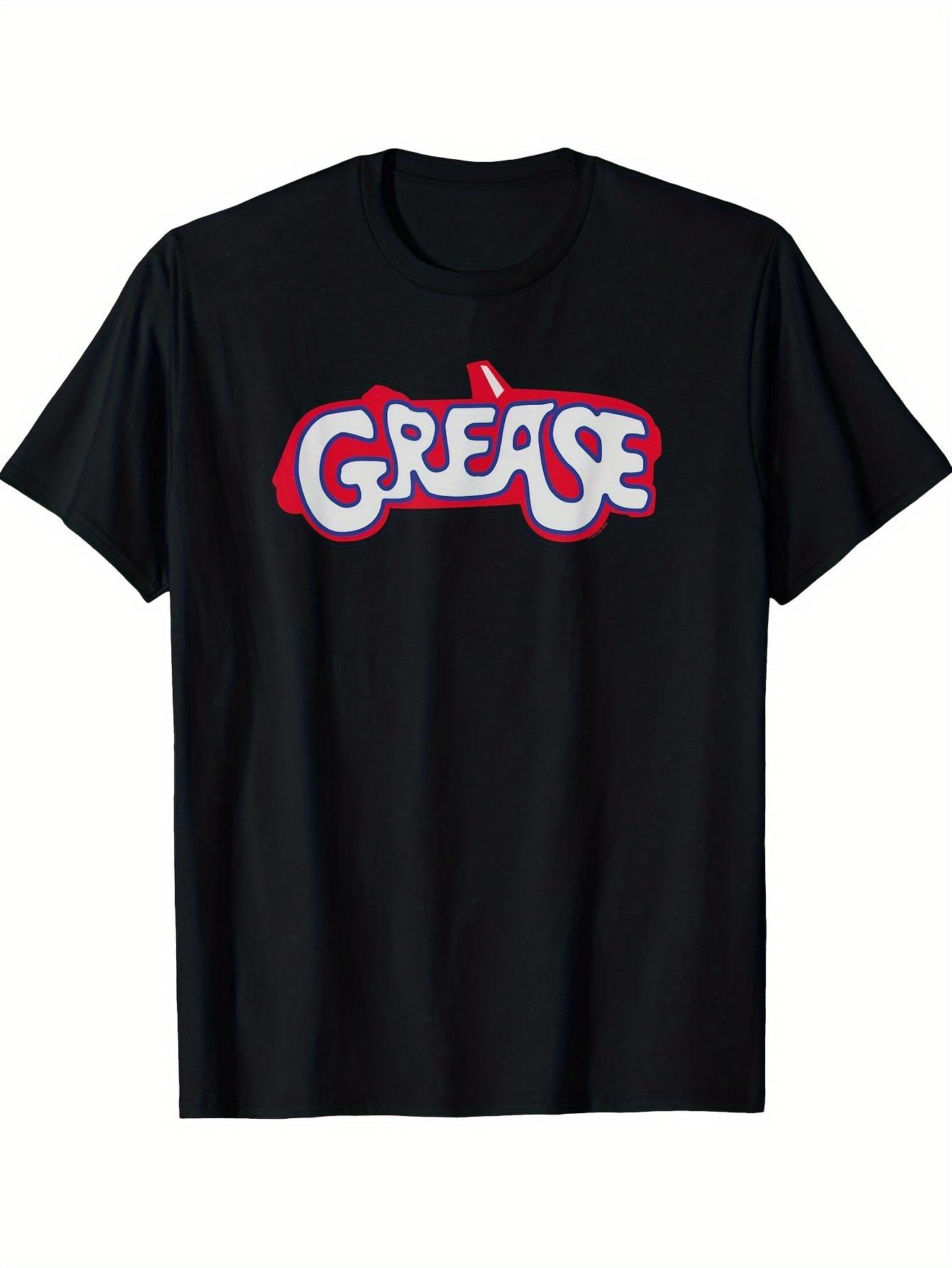 t-shirt pour homme avec logo du film grease - 100 % coton, manches courtes,  noir, s-xxxl, pour papa, mari, , ou tenue décontractée, vêtements inspirés  du cinéma pour hommes, tissu 100 %, image size:500x666