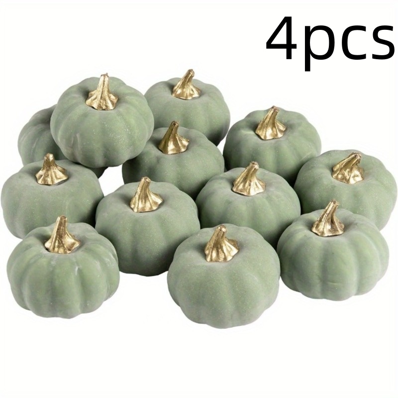TEMU Retro Green Pumpkin, Realistic Pumpkin, Fake Pumpkin Foam, Suitable For Autumn Halloween Supplies, Thanksgiving Party, Home Kitchen Wedding