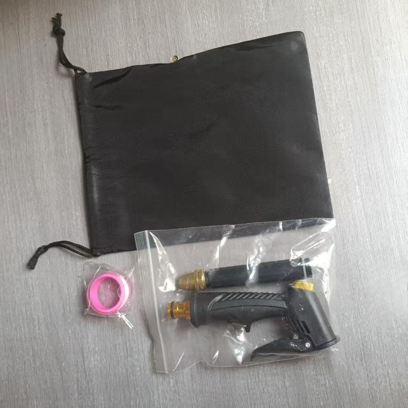 TEMU Set di 3 pezzi (1 testa per pistola ad acqua, 1 nastro impermeabile e 1 sacchetto per la conservazione) Pistola per autolavaggio ad pressione,