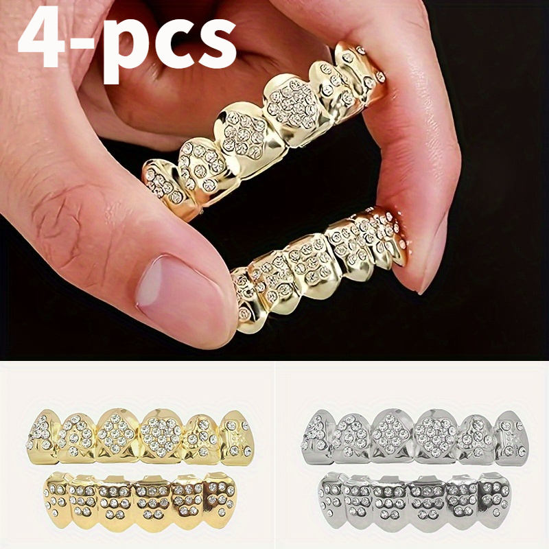 Hip Hop Style Gold Teeth Grillz for Men and Women