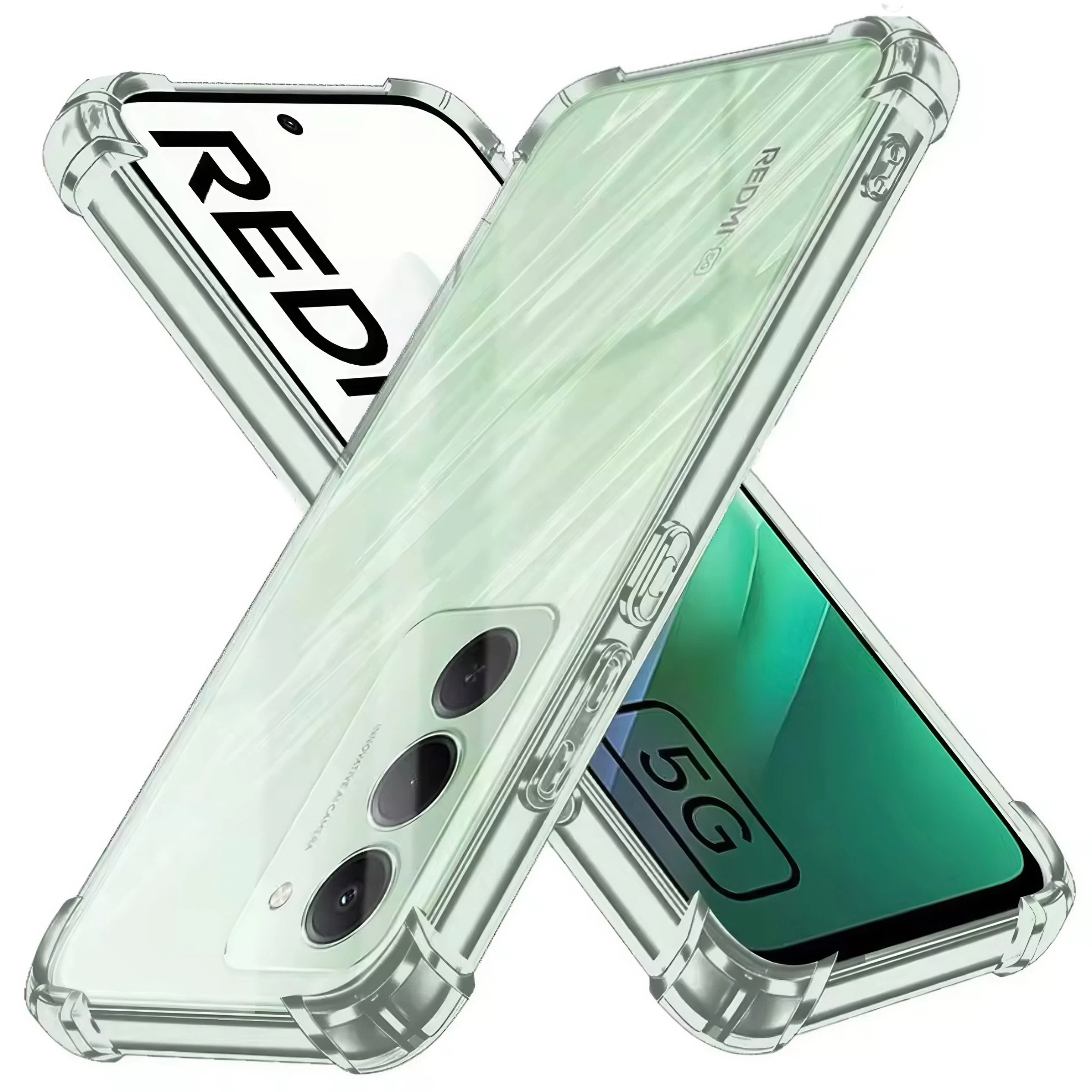 TEMU Phone Case - Transparent Pc Mobile Phone Case, For Xiaomi Redmi 15 5g (169) / 15 4g (171) Case, Shockproof Anti-yellowing Lens All Inclusive -