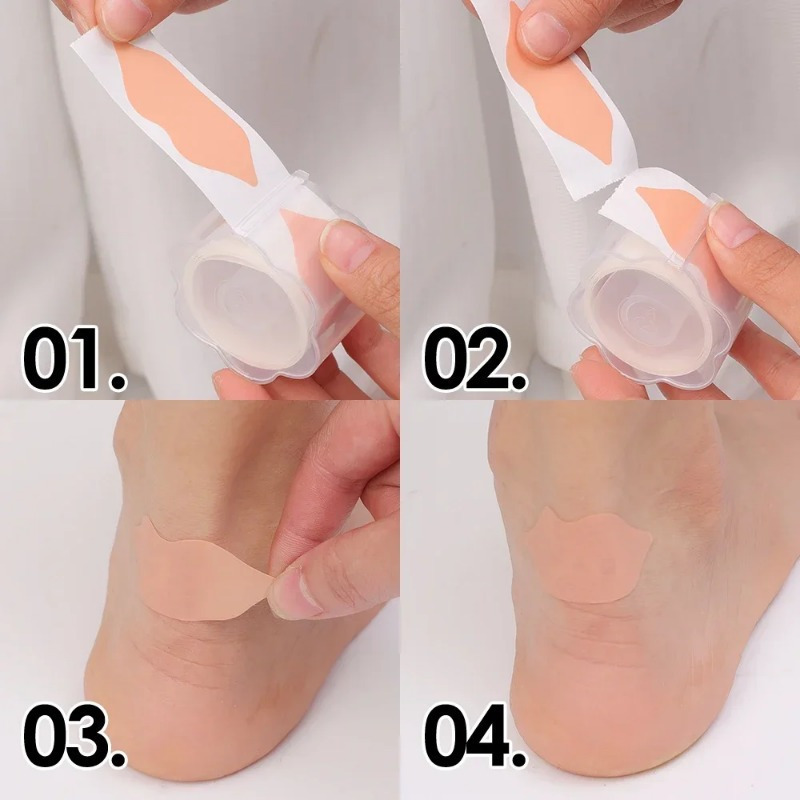 A Pack of 30 Gel Heel Protectors - Adhesive Blister Pads And Insoles, Foot Care Cushioning Pads.