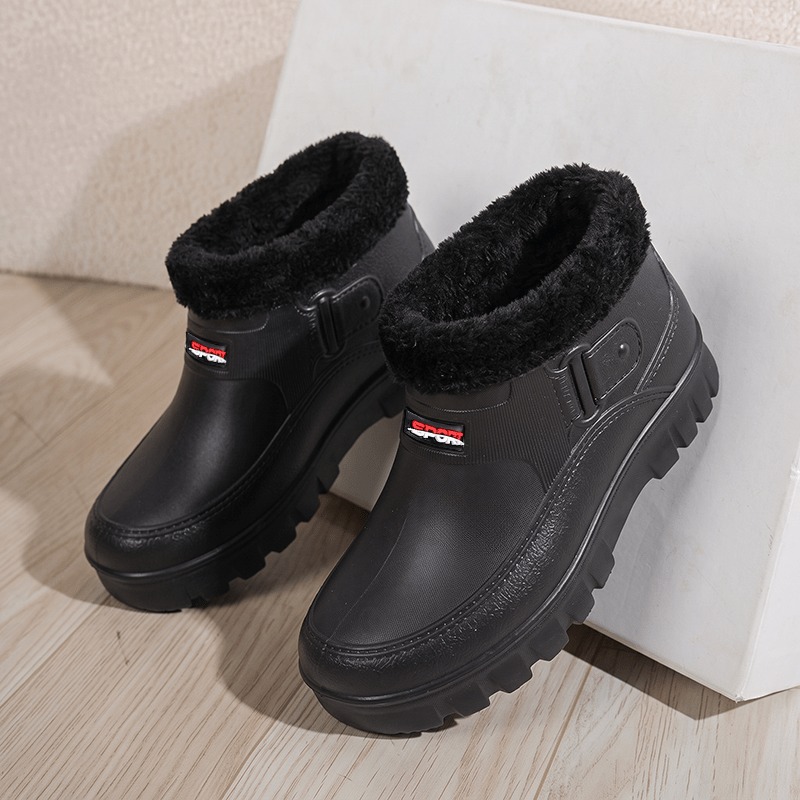 TEMU Women's Fleece-lined Warm Snow Boots, Thick Sole Non-slip Hiking Boots, Winter Outdoor Casual Boots
