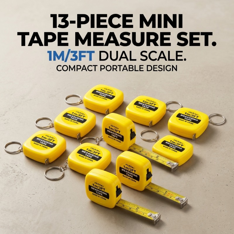 TEMU 13 Packs Of Mini Measures 1m Cm Double Portable Small Tape Measures, Sewing Handmade Carry-on Pocket Tape Measures