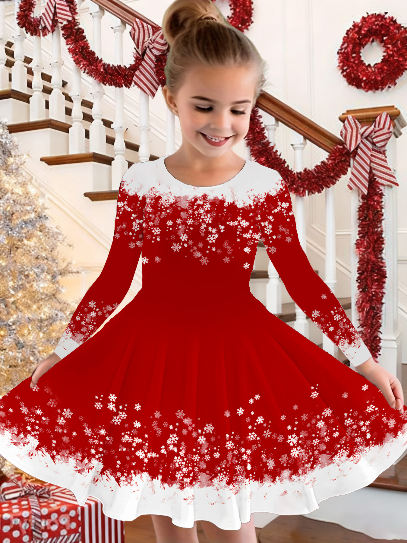 red dresses for girl sold on Temu United States