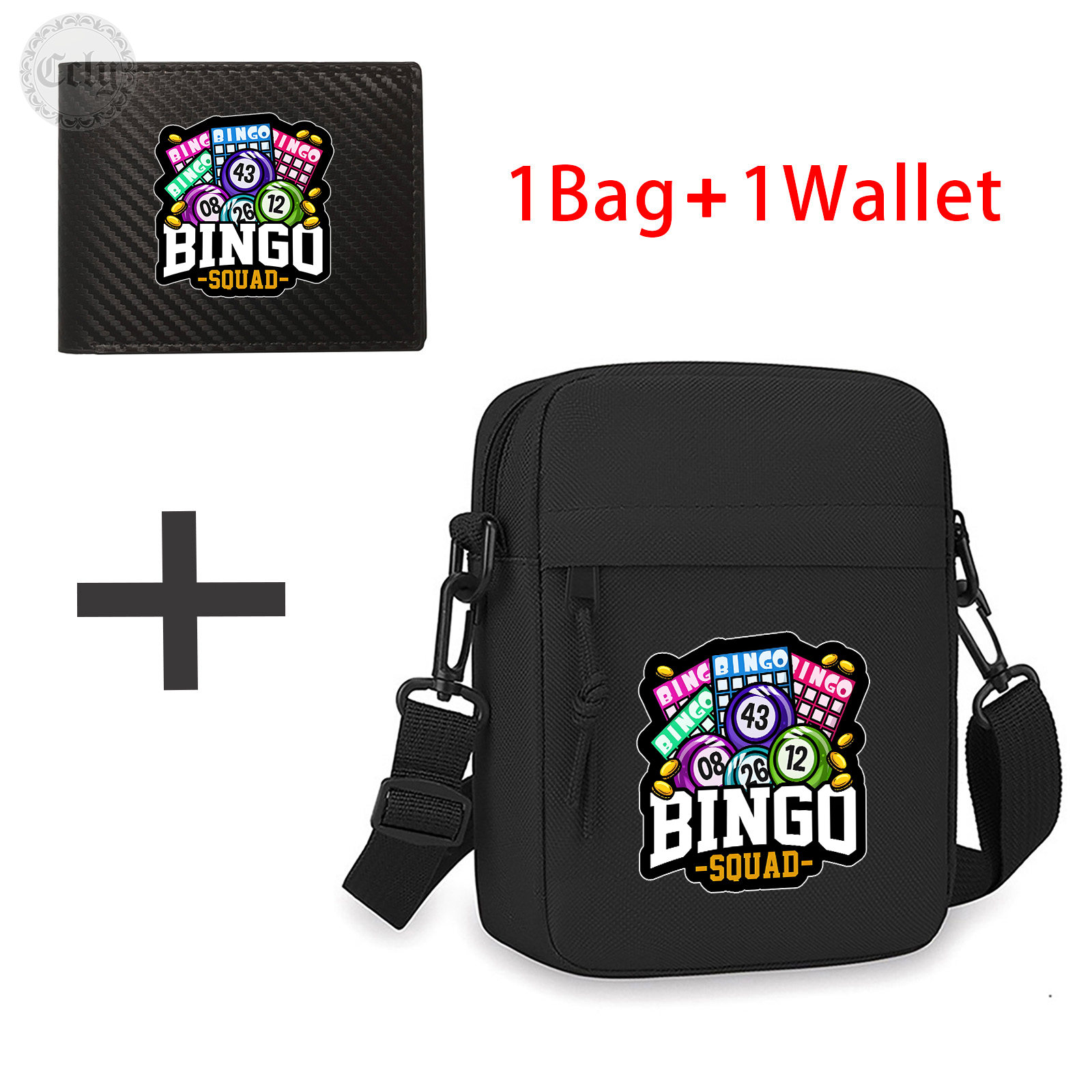 TEMU 2pcs Bingo Game & Wallet & Bag Bundle - Party : Bingo Game Suitable For Combo With Matching Wallet & Bag, Portable Bingo Accessories 2pcs