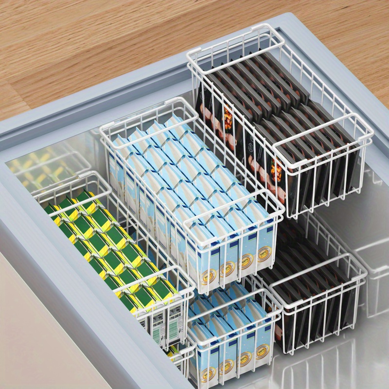 freezer storage organizer made of metal durable and space saving storage baskets storage baskets for   essential freezer additions for the kitchen