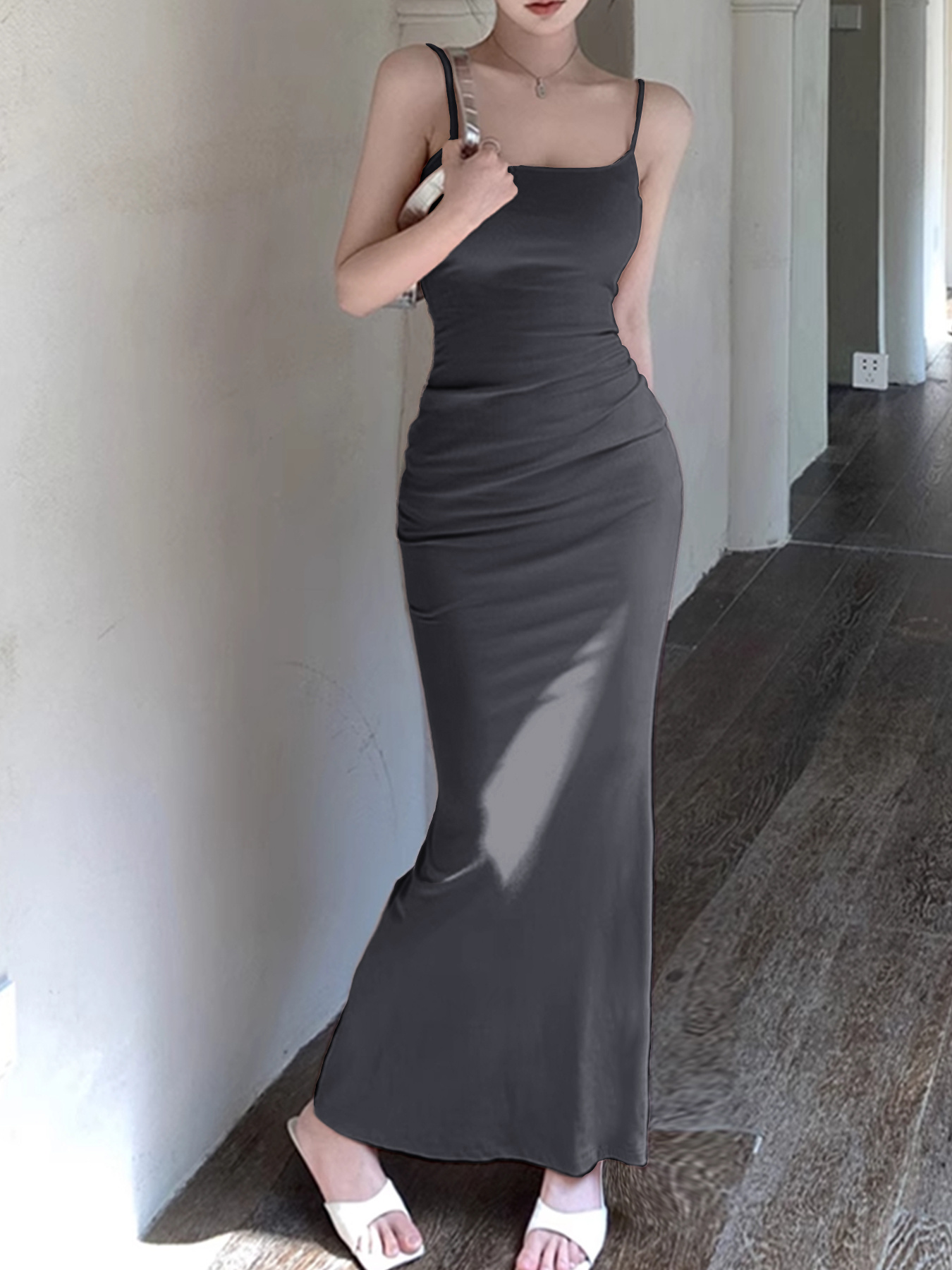chinese dress ladies Body by Miraclesuit Women's Maxi Shaping Dress in Black, Size Medium main image 0