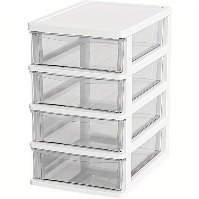 Image of 3/4-tier Clear Desktop Organizer - Ideal For Organizing Office Supplies, Stationery, And Craft Materials, Suitable For Office, Dorm, And Home Use, Acrylic Display Rack