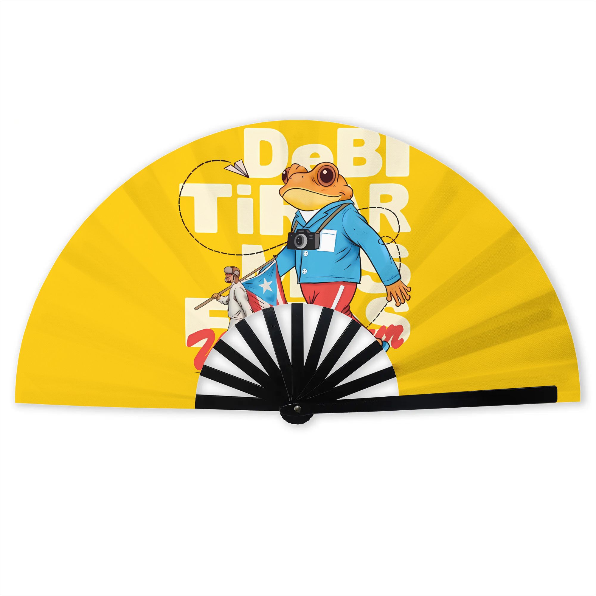 TEMU 2d Print Design Puerto Folding Fans Foldable Fan Easy To Carry