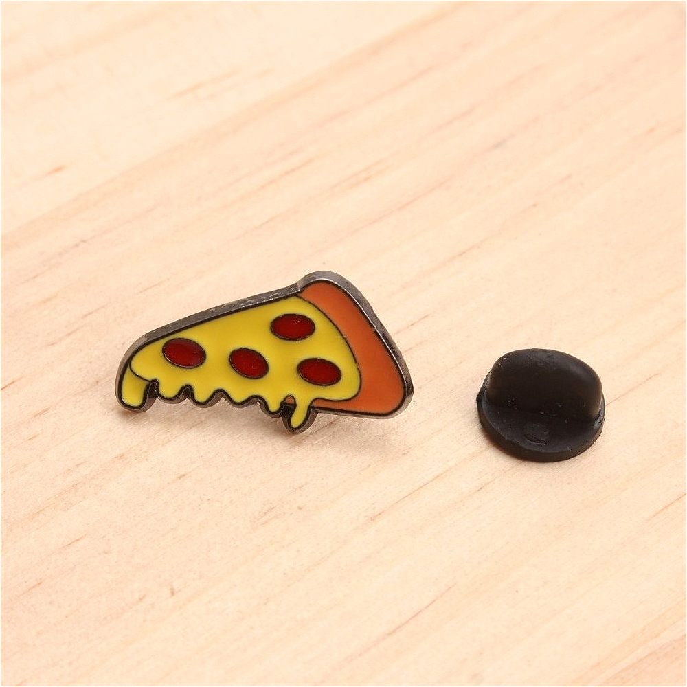 TEMU Broche de esmalte de rodaja de pizza de de moda, unisex para amantes de , accesorio de ropa para chaquetas, mochilas y gorras