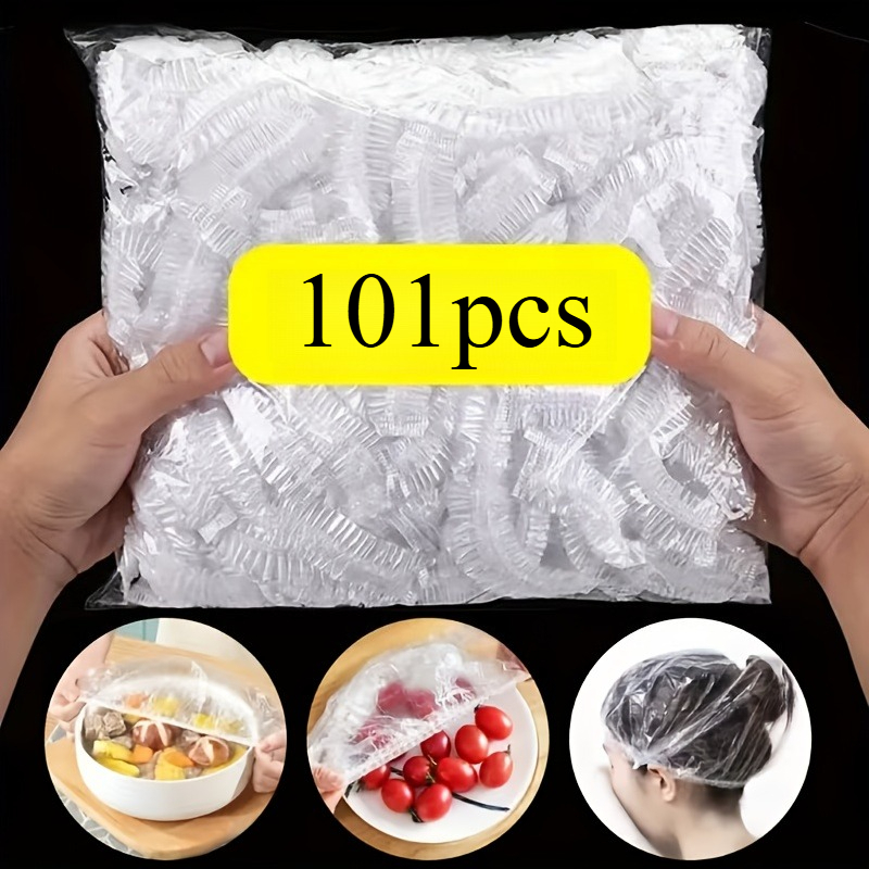 TEMU 101 Coperchi Elastici Riutilizzabili per Conservazione Alimenti, Coperture Allungabili in Plastica per Ciotole e di Grado Alimentare, Coperture
