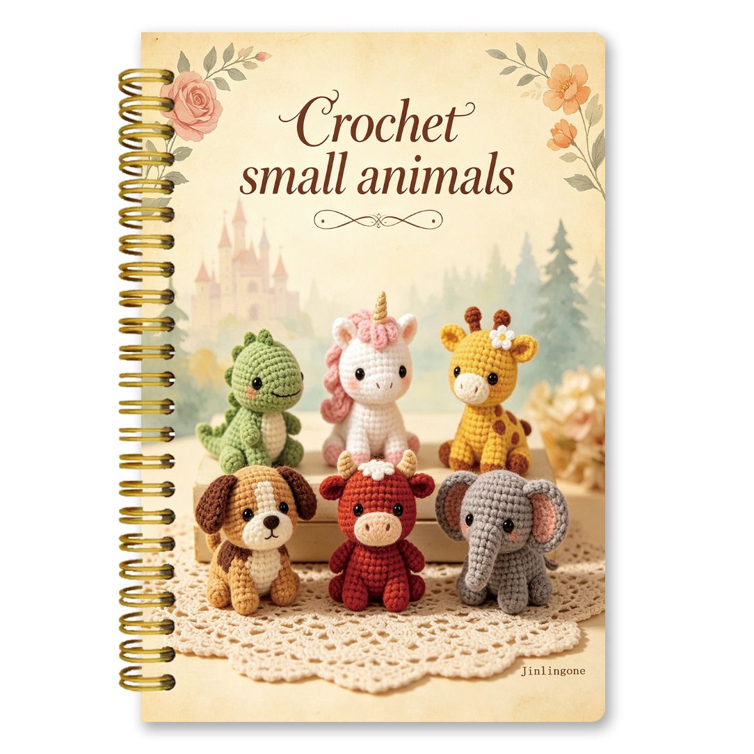 TEMU 1pc, Amigurumi Crochet Small Animal Pattern, 100 Pages, 130g, 5.5 X 8.3 Inches, Suitable For Beginners, Handmade Animal Doll Crochet Tutorial