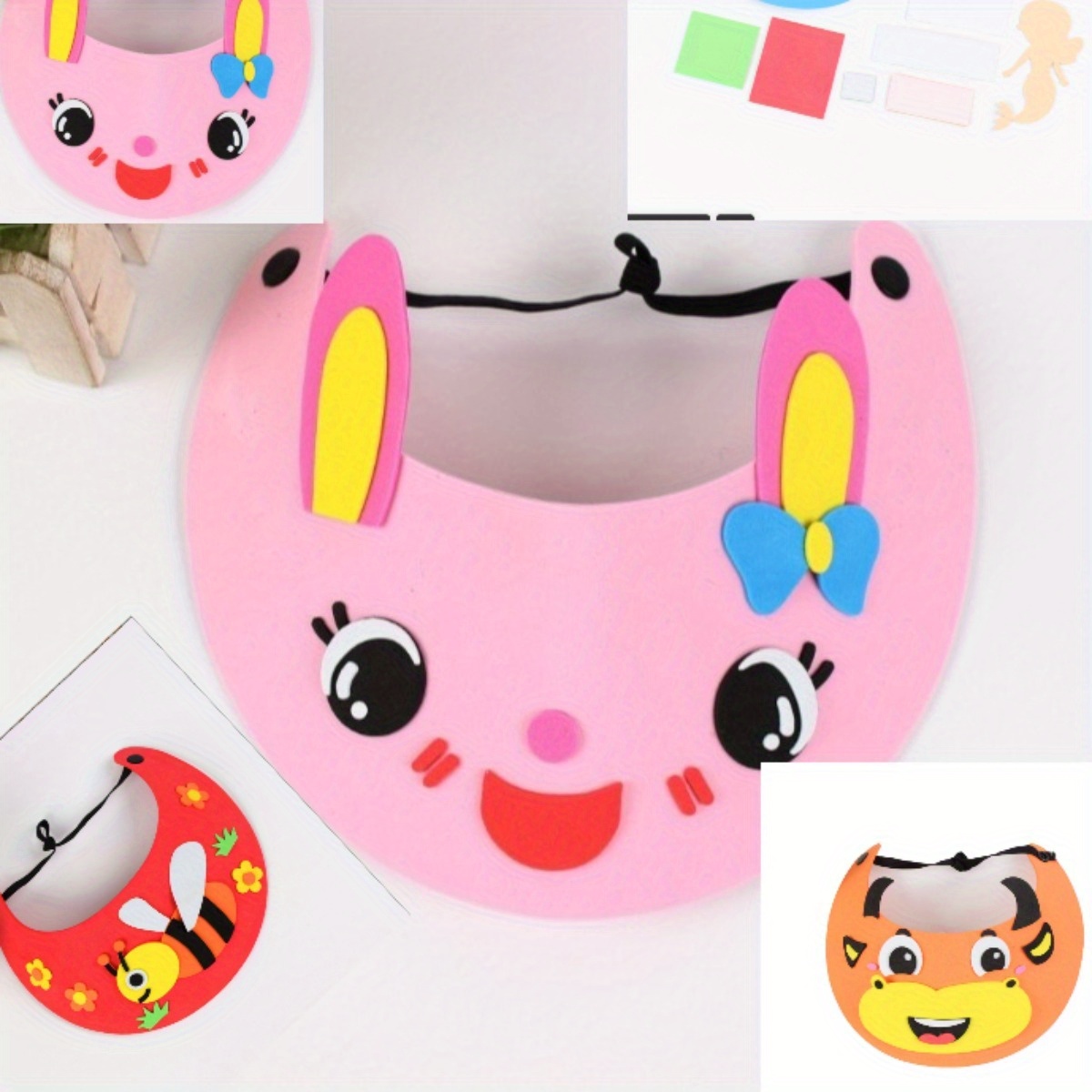 4pcs Cartoon Hat, Party Photo Booth Equipment