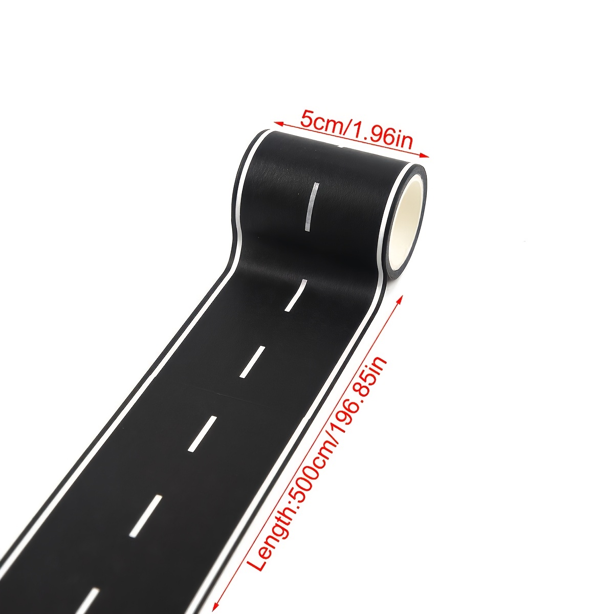 1 Roll Of Easy-tear And Residue-free Race Track Tape, With Black And , Is Perfect For Project And Party Decoration. Compatible With Double-sided Tape And Is An For Theme Events And Fans.