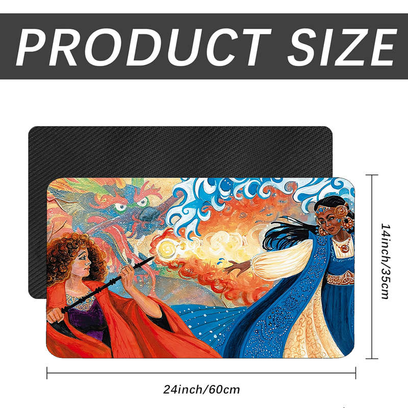 TEMU Magic Card Game Play Mat, Trading Card Game Play Mat, Rules Zones Tcg Ccg Play Mat Compatible For Trading Card Game, Compatible Mouse Pad Desk