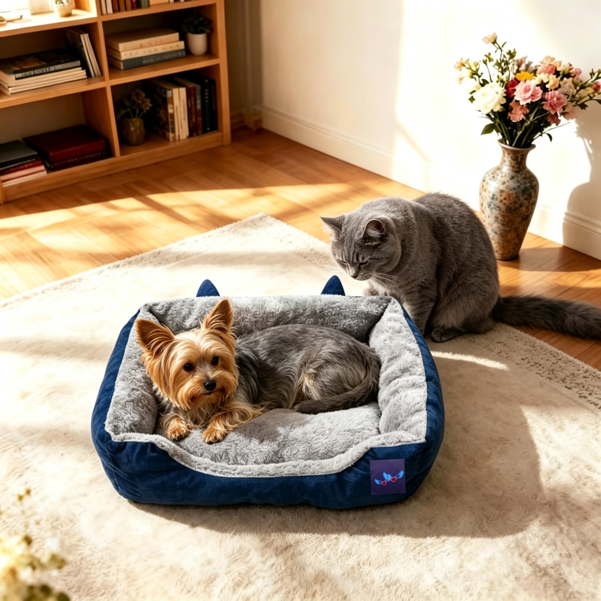 TEMU Elf-ear Dog Bed Sofa Suitable For All- Use, Wide Entrance No , Soft Pet Bed With Color & Elf Ear Design For Small Medium Dogs, Kennel For Home