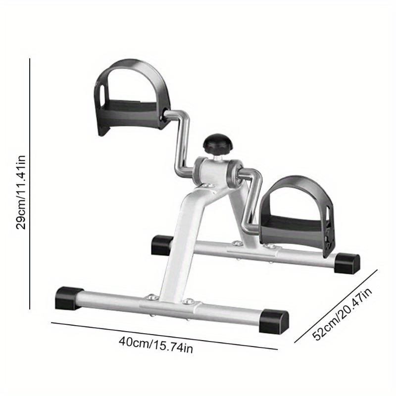 stainless steel adjustable   exercise bike for seniors - mechanical control, non-foldable home gym equipment with padded handles & footrests, space-saving design for indoor workouts, exercise bike for elderly, indoor exercise, sleek metallic  , durable construction, without battery details 4